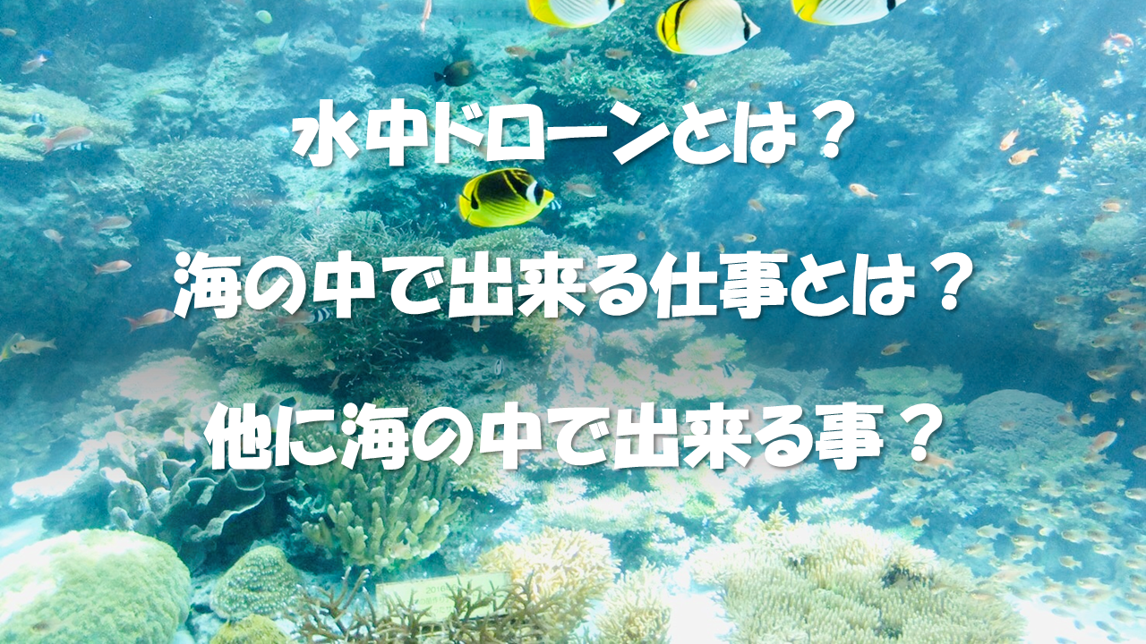 水中ドローンとは何か?海での使用方法と仕事でも活躍!