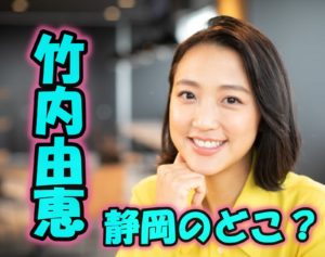 【スクープ】竹内由恵アナが静岡県のどこに住んでいるのか判明！浜松市大平台説はダミーだった？