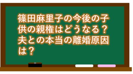 篠田麻里子の今後の子供の親権はどうなる?夫との本当の離婚原因は?