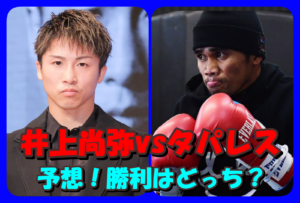 【完全予想】井上尚弥vsタパレスは3Ｒ以内で井上の右ストレートでKO決着で確定？海外メディアはタパレス推し？