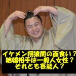 イケメン翔猿関の面食い説は本当?結婚相手は一般人女性?それとも芸能人?気になる恋愛事情を調べてみた!