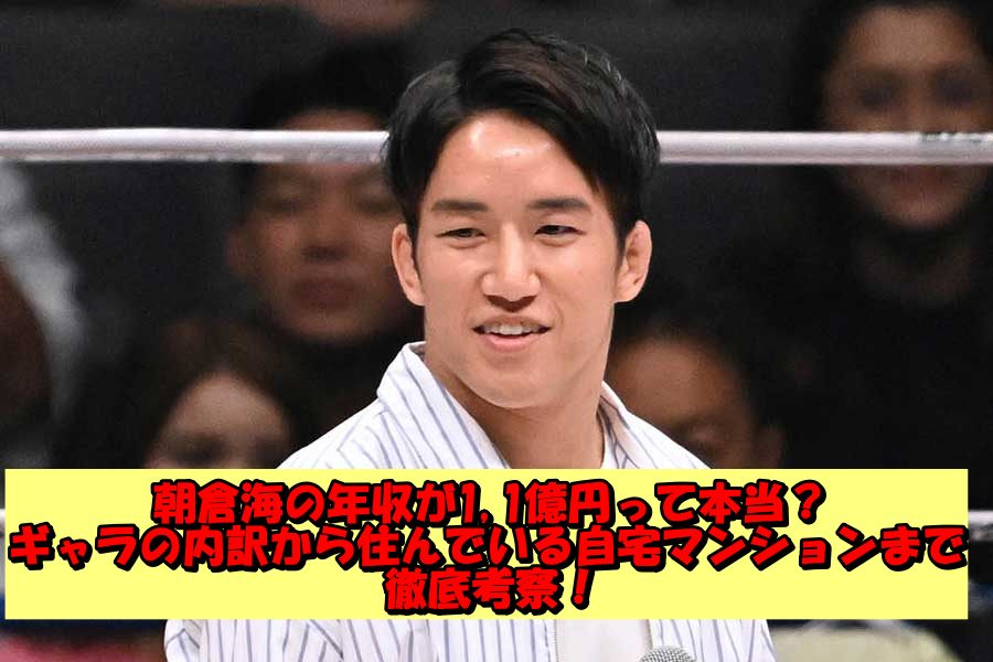 朝倉海の年収が1,1億円って本当？ギャラの内訳から住んでいる自宅マンションまで徹底考察！