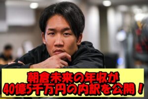 朝倉未来の年収40億5千万円の内訳